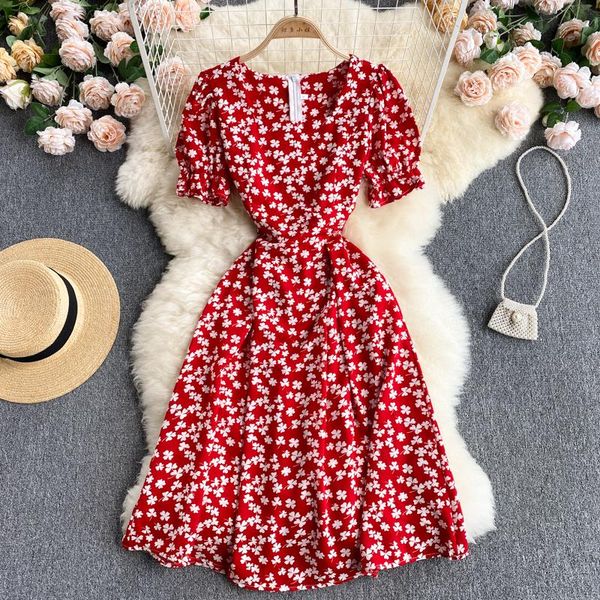 party dresses floral print dress women summer short puff sleeve casual midi knee length square neck elegant vintage strawberry, White;black
party dresses floral print dress women summer short puff sleeve casual midi knee length square neck elegant vintage strawberry, White;black