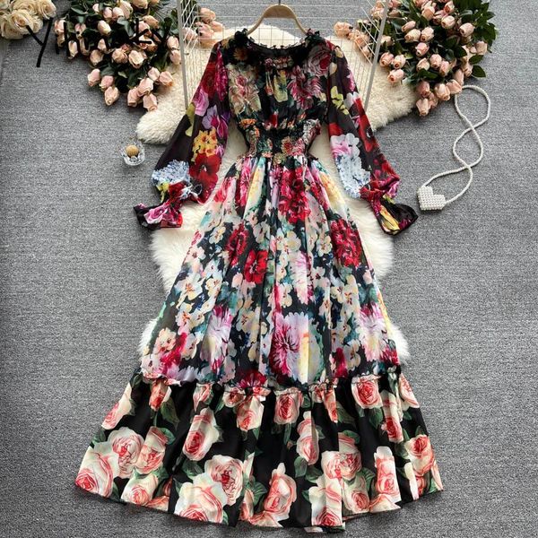casual dresses yitimoky boho floral print elastic high waist women puff sleeve ruffles o-neck a-line 2021 summer clothes korean fashion, Black;gray
casual dresses yitimoky boho floral print elastic high waist women puff sleeve ruffles o-neck a-line 2021 summer clothes korean fashion, Black;gray
