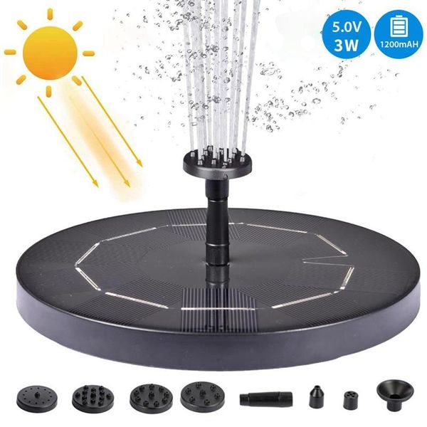 3.7v 1200mah solar powered water fountain brushless pump with 6 nozzle standing floating bird bath pool garden decorations
3.7v 1200mah solar powered water fountain brushless pump with 6 nozzle standing floating bird bath pool garden decorations