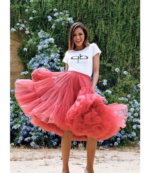 pretty puffy teal womens skirts mid calf tulle elastic fashion bridal modal bridesmaid skirt ruffles tutu saias, Black
pretty puffy teal womens skirts mid calf tulle elastic fashion bridal modal bridesmaid skirt ruffles tutu saias, Black