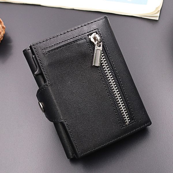multi position leather men's cowhide zero wallet multifunctional anti magnetic card bag, Red;black
multi position leather men's cowhide zero wallet multifunctional anti magnetic card bag, Red;black