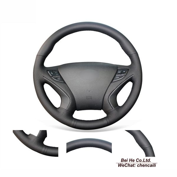 diy hand stitched soft non-slip black leather steering wheel cover for hyundai sonata
diy hand stitched soft non-slip black leather steering wheel cover for hyundai sonata