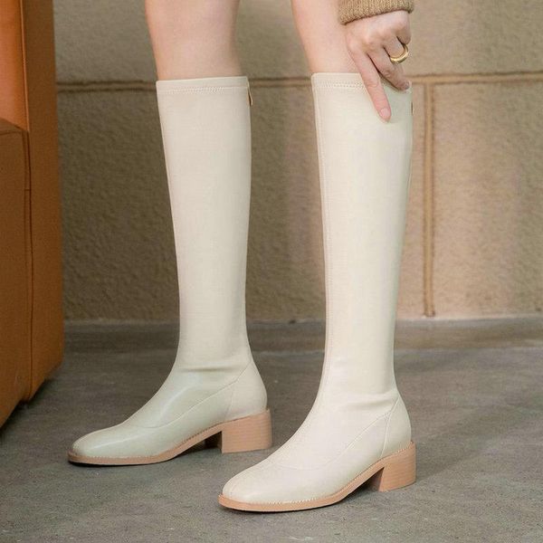 boots black beige brown women knee high comfortable square toe thick heel ladies calf faux leather quality
boots black beige brown women knee high comfortable square toe thick heel ladies calf faux leather quality