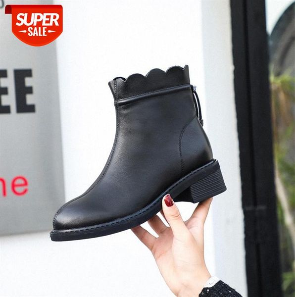 the first layer of cowhide plus velvet warm leather women's boots, low-tube round toe female thick heel side zipper black boots #p64b
the first layer of cowhide plus velvet warm leather women's boots, low-tube round toe female thick heel side zipper black boots #p64b