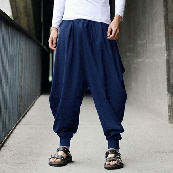 men's pants fashion polyester harem mans middle waist loose 2021 comfortable casual trousers, Black
men's pants fashion polyester harem mans middle waist loose 2021 comfortable casual trousers, Black