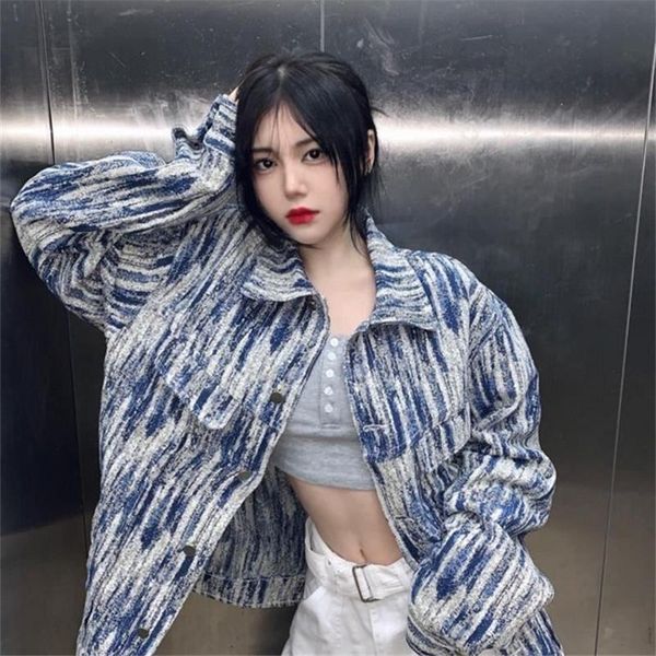women's jackets 2021 spring autumn fashion loose large size long-sleeved retro harajuku style tooling tie-dye denim jacket female h186, Black;brown
women's jackets 2021 spring autumn fashion loose large size long-sleeved retro harajuku style tooling tie-dye denim jacket female h186, Black;brown