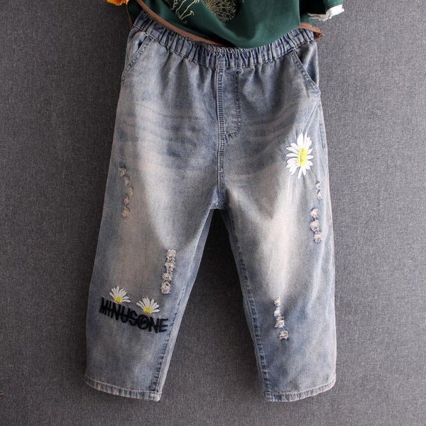 women's jeans pure fresh flower patch ripped women denim pants jogger fashion casual long loose oversize cotton trousers boyfriend, Blue
women's jeans pure fresh flower patch ripped women denim pants jogger fashion casual long loose oversize cotton trousers boyfriend, Blue