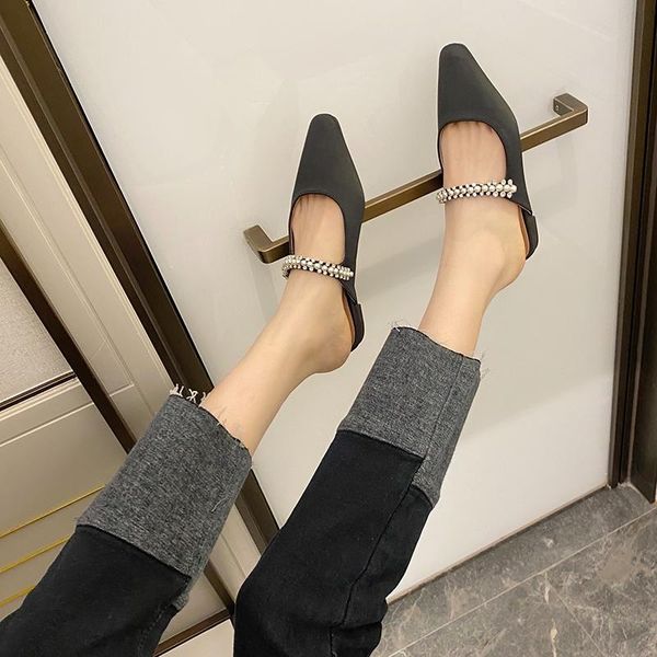 fashion women slippers round toe shallow rhinestone design flats heeled casual mules shoes flip flops comfortable beach, Black
fashion women slippers round toe shallow rhinestone design flats heeled casual mules shoes flip flops comfortable beach, Black