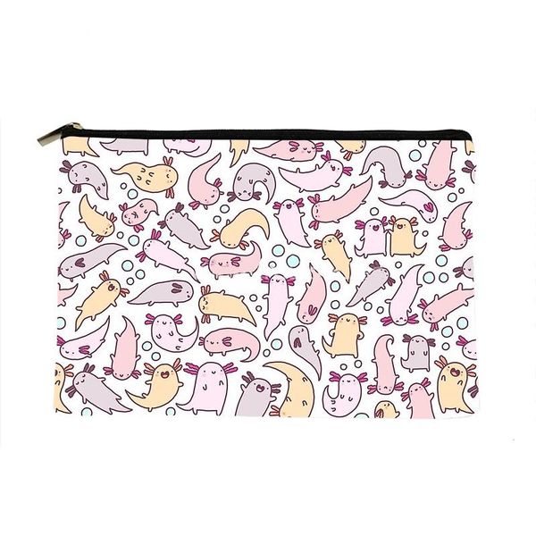 cosmetic bags & cases women adorable axolotls printed make up bag fashion cosmetics organizer for travel colorful storage lady
cosmetic bags & cases women adorable axolotls printed make up bag fashion cosmetics organizer for travel colorful storage lady