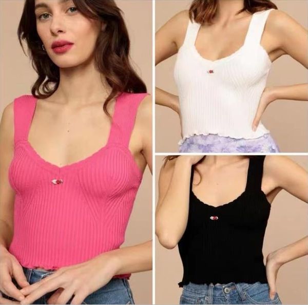 knitted vest womens tank v neck sleeveless fashion slim waist ruffles trim hem camisole spring summer, White
knitted vest womens tank v neck sleeveless fashion slim waist ruffles trim hem camisole spring summer, White