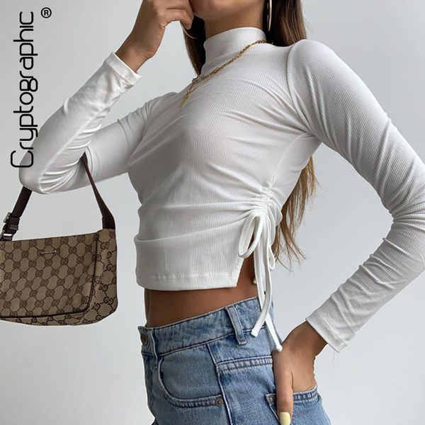 cryptographic turtlene long sleeve dstring ruched womens t-shirts fall 2021 solid crop streetwear split tees, Black;white
cryptographic turtlene long sleeve dstring ruched womens t-shirts fall 2021 solid crop streetwear split tees, Black;white
