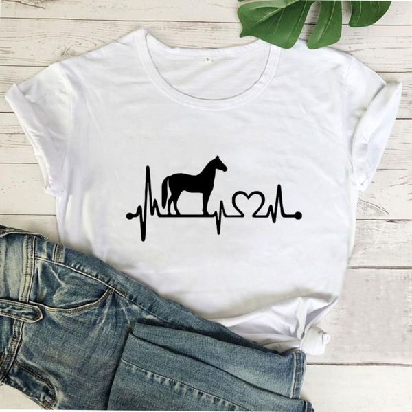 women's t-shirt horse heartbeat line print women tshirt cotton casual funny t shirt harajuku graphic tees woman 2021 clothes hipster, White
women's t-shirt horse heartbeat line print women tshirt cotton casual funny t shirt harajuku graphic tees woman 2021 clothes hipster, White
