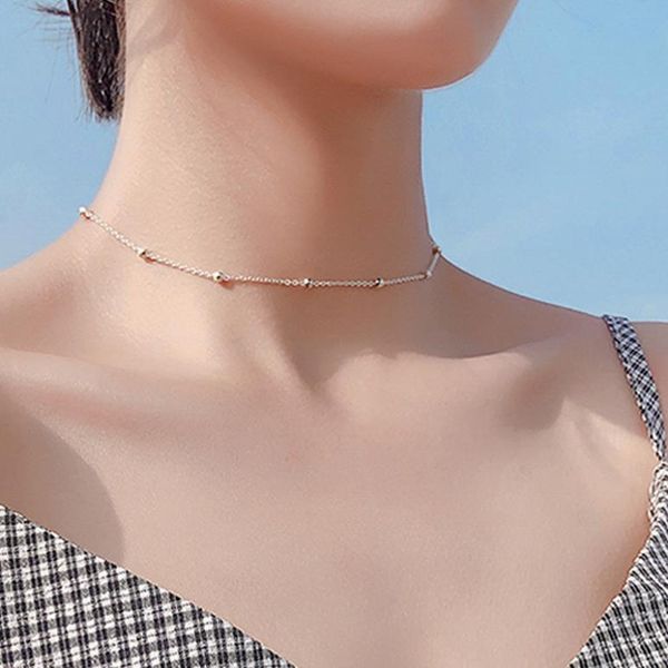 chains korean 925 sterling silver fashion simple attractive bead chain clavicle necklaces for women girls choker necklace cy1498
chains korean 925 sterling silver fashion simple attractive bead chain clavicle necklaces for women girls choker necklace cy1498