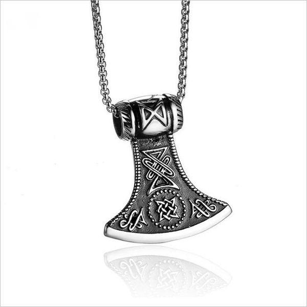 pendant necklaces viking odin rune axe necklace stainless steel alphabet amulet men jewelry, Silver
pendant necklaces viking odin rune axe necklace stainless steel alphabet amulet men jewelry, Silver