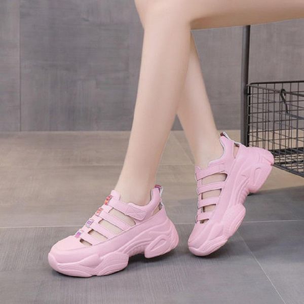 sandals fashion hollow thick-soled ladies summer pure color simple non-slip wear-resistant casual shoes., Black
sandals fashion hollow thick-soled ladies summer pure color simple non-slip wear-resistant casual shoes., Black