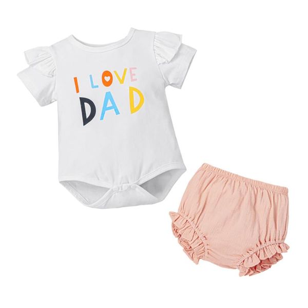 clothing sets emmababy 2021 summer 0-24m baby girl 2pcs set colorful i love dad letter print short sleeve bodysuit+pink ruffled shorts cloth, White
clothing sets emmababy 2021 summer 0-24m baby girl 2pcs set colorful i love dad letter print short sleeve bodysuit+pink ruffled shorts cloth, White