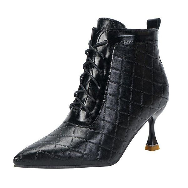 boots winter for woman fashion cross tied pointed toe shoes apricot clear heels stilettos zipper ankle 34-39, Black
boots winter for woman fashion cross tied pointed toe shoes apricot clear heels stilettos zipper ankle 34-39, Black