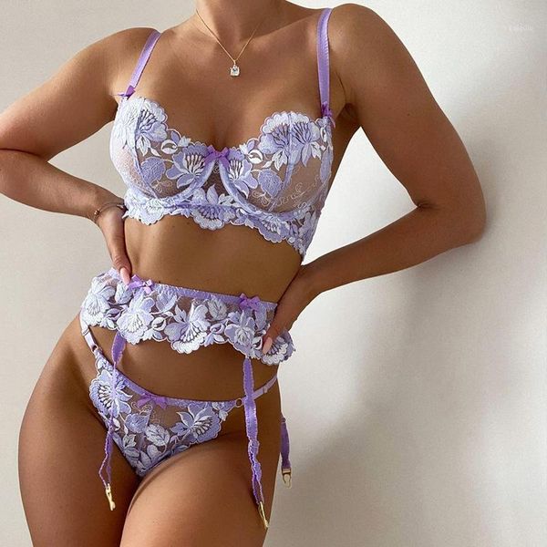 yoga outfit lingerie embroidery women's underwear set fancy lace bra kit push up thongs with garters erotic brief sets
yoga outfit lingerie embroidery women's underwear set fancy lace bra kit push up thongs with garters erotic brief sets