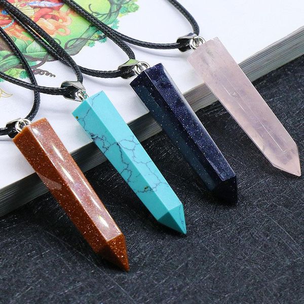 pendant necklaces healing jewelry big hexagonal natural stone necklace agates pink quartz crystal pendulum amulet pendulo, Silver
pendant necklaces healing jewelry big hexagonal natural stone necklace agates pink quartz crystal pendulum amulet pendulo, Silver