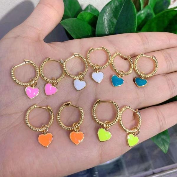hoop & huggie 5pairs, fashion rainbow color enamel heart shaped design drop earrings cute dainty trendy 2021, Golden;silver
hoop & huggie 5pairs, fashion rainbow color enamel heart shaped design drop earrings cute dainty trendy 2021, Golden;silver