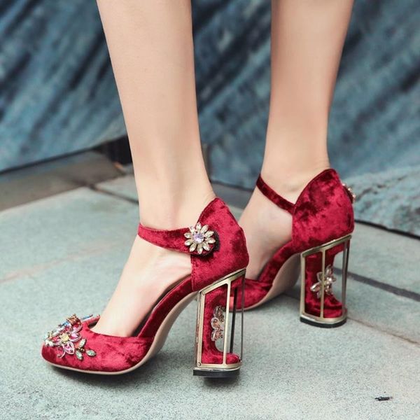 women sandals summer crystal chunky cage heeled party shoes size 34-41 rhinestone flower black dress
women sandals summer crystal chunky cage heeled party shoes size 34-41 rhinestone flower black dress