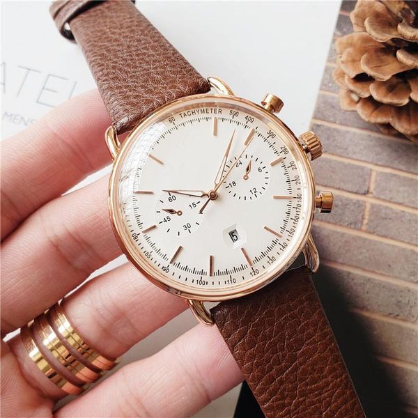 2021 three stitches luxury mens watches fashion leisure style men or women sport watch arma quartz wristwatches leather strap, Slivery;brown
2021 three stitches luxury mens watches fashion leisure style men or women sport watch arma quartz wristwatches leather strap, Slivery;brown