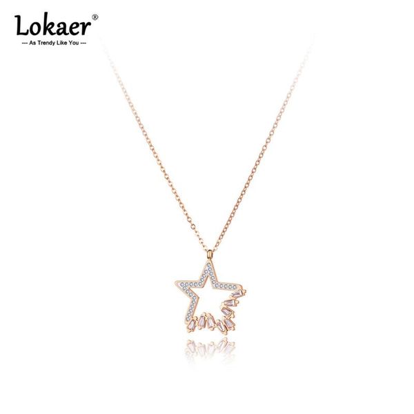 pendant necklaces lokaer titanium stainless steel cz crystal star charm necklace bohemia heart link chain for women girls n21100, Silver
pendant necklaces lokaer titanium stainless steel cz crystal star charm necklace bohemia heart link chain for women girls n21100, Silver