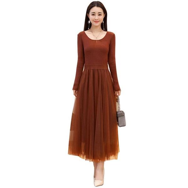 casual dresses 2021 spring autumn knitted women tulle dress long sleeve stitching pleated mesh tiered layer vintage d228, Black;gray
casual dresses 2021 spring autumn knitted women tulle dress long sleeve stitching pleated mesh tiered layer vintage d228, Black;gray