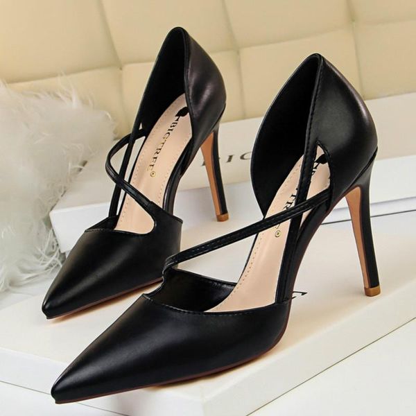 fashion show thin high heels shallow mouth pointed hollow sweet heel women's shoes single party slip-on solid sandals, Black
fashion show thin high heels shallow mouth pointed hollow sweet heel women's shoes single party slip-on solid sandals, Black