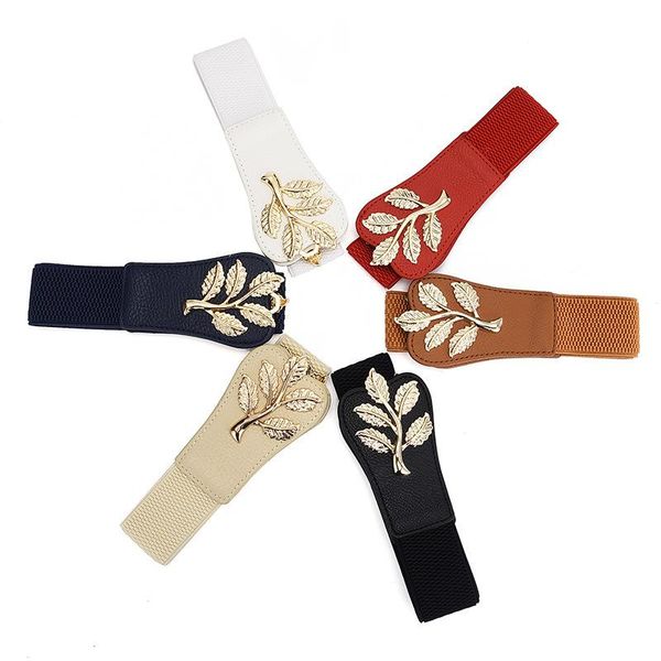 belts fashion 4.5cm wide gold metal leaf elastic waistband women stretchy dress belt luxury designer girdle party clothing accessories, Black;brown
belts fashion 4.5cm wide gold metal leaf elastic waistband women stretchy dress belt luxury designer girdle party clothing accessories, Black;brown
