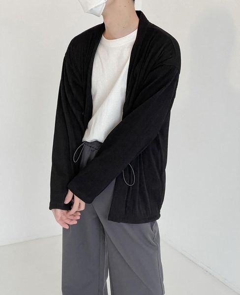 men's sweaters spring thin casual jacket boys wear pleated shirts and sunscreen clothes korean style trend loose, White;black
men's sweaters spring thin casual jacket boys wear pleated shirts and sunscreen clothes korean style trend loose, White;black