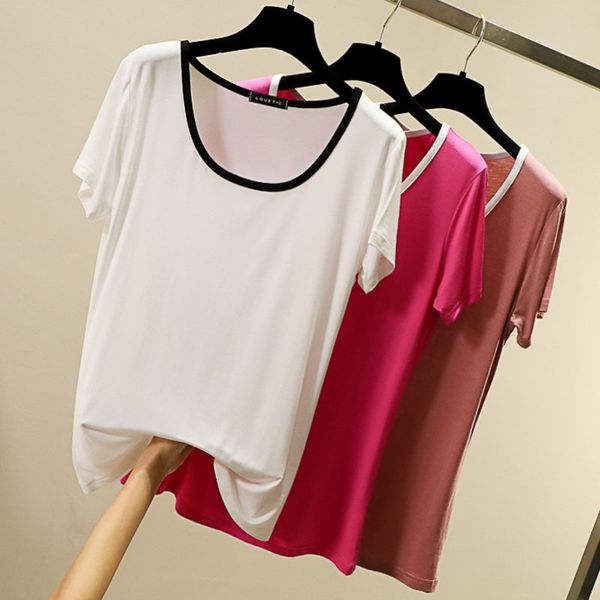 women's t shirt loose spring and summer korean casual cotton round neck short sleeve wear, White
women's t shirt loose spring and summer korean casual cotton round neck short sleeve wear, White