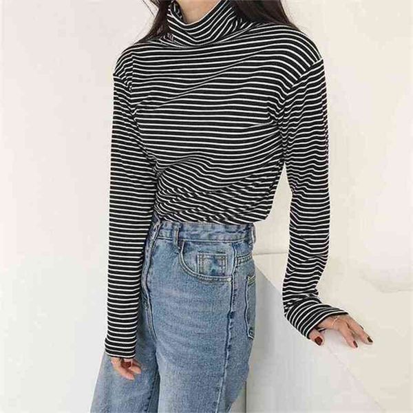 winter turtleneck warm t-shirt women casual long sleeve black white striped t-shirts female thicken plus velvet 210522
winter turtleneck warm t-shirt women casual long sleeve black white striped t-shirts female thicken plus velvet 210522