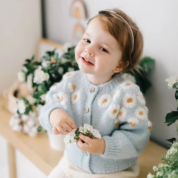 pullover 2021 spring round neck trendy fan long-sleeved girls cardigan light blue solid color daisy embroidered children's sweater
pullover 2021 spring round neck trendy fan long-sleeved girls cardigan light blue solid color daisy embroidered children's sweater