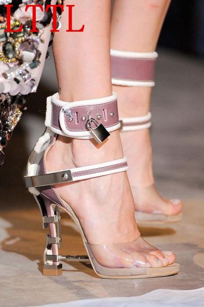 luxury metal cover nail heel women sandals pvc patchwork ankle buckles ladies unique high heels lock side shoes woman, Black
luxury metal cover nail heel women sandals pvc patchwork ankle buckles ladies unique high heels lock side shoes woman, Black