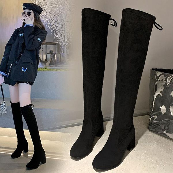 boots winter lady thigh high heels women's rubber shoes rain round toe boots-women 2021 over-the-knee flat med s, Black
boots winter lady thigh high heels women's rubber shoes rain round toe boots-women 2021 over-the-knee flat med s, Black