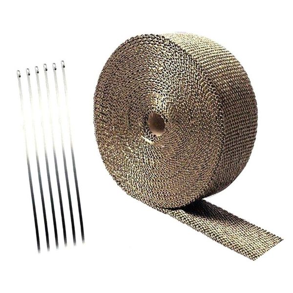motorcycle exhaust system 5cm*5m 10m 15m titanium/black heat wrap roll for fiberglass shield tape with stainless ties
motorcycle exhaust system 5cm*5m 10m 15m titanium/black heat wrap roll for fiberglass shield tape with stainless ties