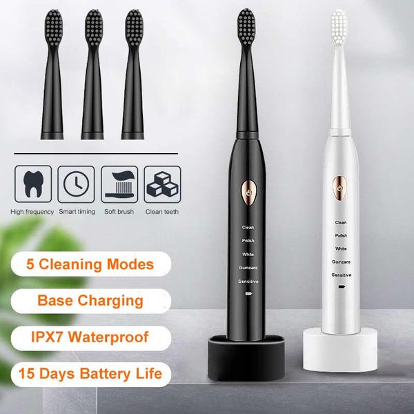 smart electric toothbrush 5 speeds powerful ultrasonic base usb rechargeable waterproof tooth brush with 4 heads gift box
smart electric toothbrush 5 speeds powerful ultrasonic base usb rechargeable waterproof tooth brush with 4 heads gift box