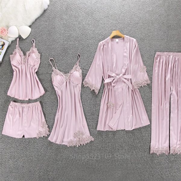 25style satin pajamas home wear womens sleepwears solid lace silk house v neck cardigan sleepwear pijama clothing with chest pads, Black;red
25style satin pajamas home wear womens sleepwears solid lace silk house v neck cardigan sleepwear pijama clothing with chest pads, Black;red