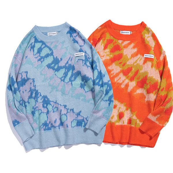 men's sweaters color tie dyeing printing knitted sweater street clothes men's wear wo hip hop harajuku, White;black
men's sweaters color tie dyeing printing knitted sweater street clothes men's wear wo hip hop harajuku, White;black