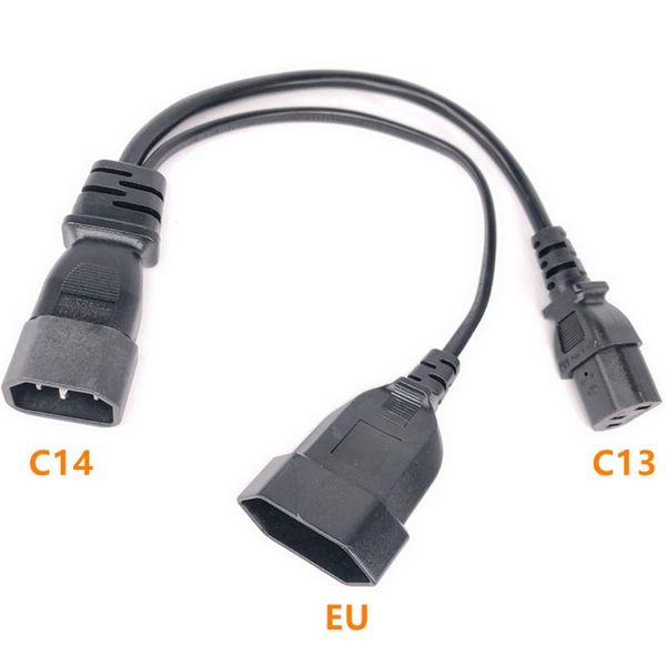 smart power plugs y type cord c14 plug male cable to c13+ cee7/16 2pin female socket,0.3m
smart power plugs y type cord c14 plug male cable to c13+ cee7/16 2pin female socket,0.3m