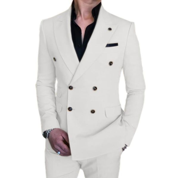 men's suits & blazers suit white casual two-piece double-breasted office meeting blazer+ pants customizable, White;black
men's suits & blazers suit white casual two-piece double-breasted office meeting blazer+ pants customizable, White;black