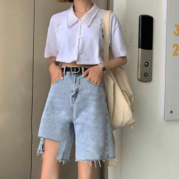 summer loose was thin casual straight shorts holes burrs wild high waist denim wide leg women biker women's, White;black
summer loose was thin casual straight shorts holes burrs wild high waist denim wide leg women biker women's, White;black