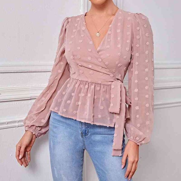 women's knits & tees polka dot women blouse long sleeve v neck ruffles casual sashes spring office working style fashion female to, White
women's knits & tees polka dot women blouse long sleeve v neck ruffles casual sashes spring office working style fashion female to, White