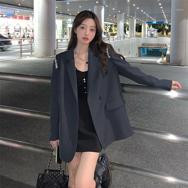 women's suits & blazers embroidered flares office lady single button notched thin ins aesthetic clothes woman jacket autumn arrival 202, White;black
women's suits & blazers embroidered flares office lady single button notched thin ins aesthetic clothes woman jacket autumn arrival 202, White;black