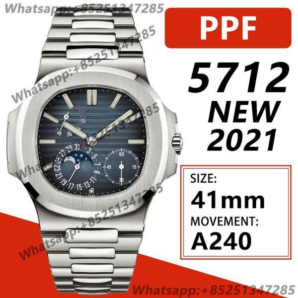 wristwatches men's automatic mechanical watch 41mm nautilus ppf 5712 ss 1:1 edition 2021 blue dial on bracelet super clone a240, Slivery;brown
wristwatches men's automatic mechanical watch 41mm nautilus ppf 5712 ss 1:1 edition 2021 blue dial on bracelet super clone a240, Slivery;brown