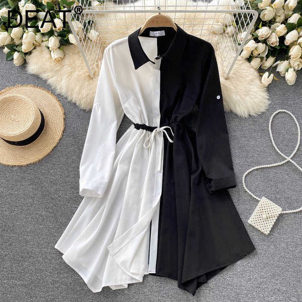 deat women asymmetrical stitched drawstring tie dress round neck long sleeve lady fashion spring summer 11d1569 210709, Black;gray
deat women asymmetrical stitched drawstring tie dress round neck long sleeve lady fashion spring summer 11d1569 210709, Black;gray