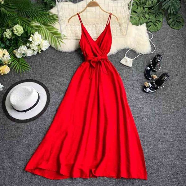 women beach holiday casual dress lady v neck sleeveless backless elegant solid color vestidos g882 210527, Black;gray
women beach holiday casual dress lady v neck sleeveless backless elegant solid color vestidos g882 210527, Black;gray