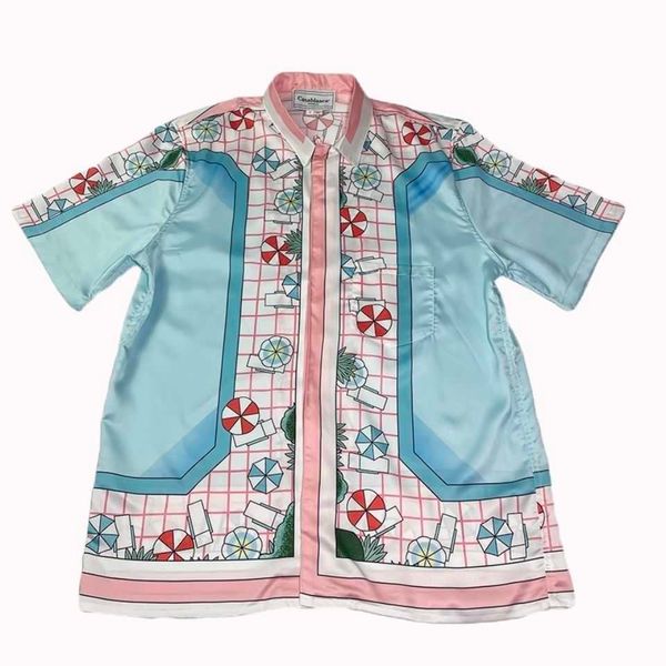 21ss fashion casablanca paris swimming pool silk white pavilion short sleeved shirt for men and women european and american loose, White;black
21ss fashion casablanca paris swimming pool silk white pavilion short sleeved shirt for men and women european and american loose, White;black