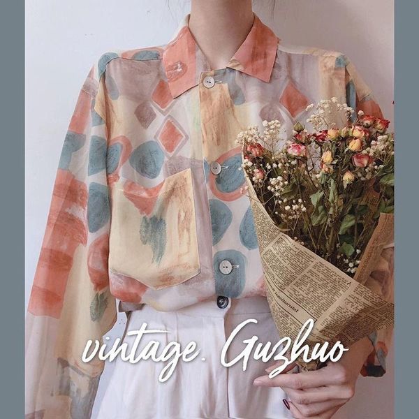 women's blouses & shirts korobov korean office lady print hit colar women vintage elegant long sleeve japanese female summer blusas muj, White
women's blouses & shirts korobov korean office lady print hit colar women vintage elegant long sleeve japanese female summer blusas muj, White